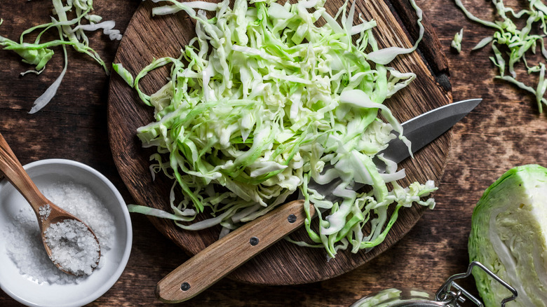 Cabbage and salt on board