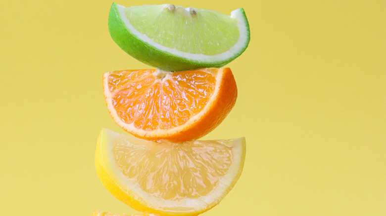 stack of citrus wedges