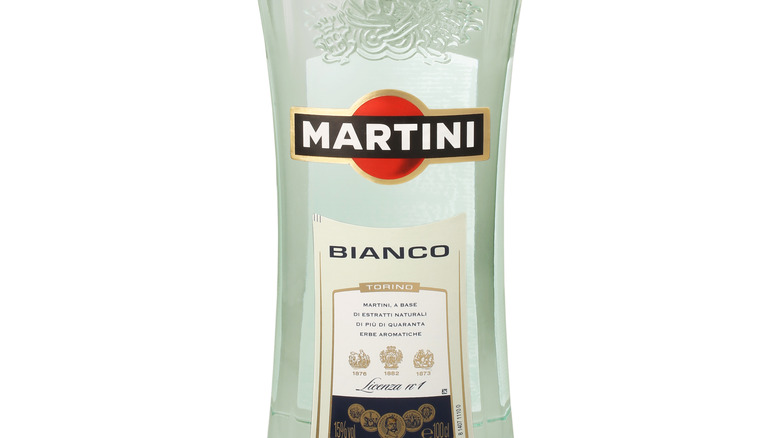 Bottle of Martini Bianco vermouth