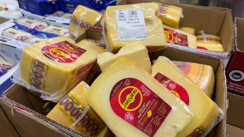 Jarlsberg cheese wedges