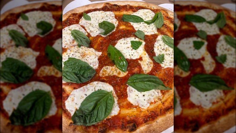 Margherita pizza close-up