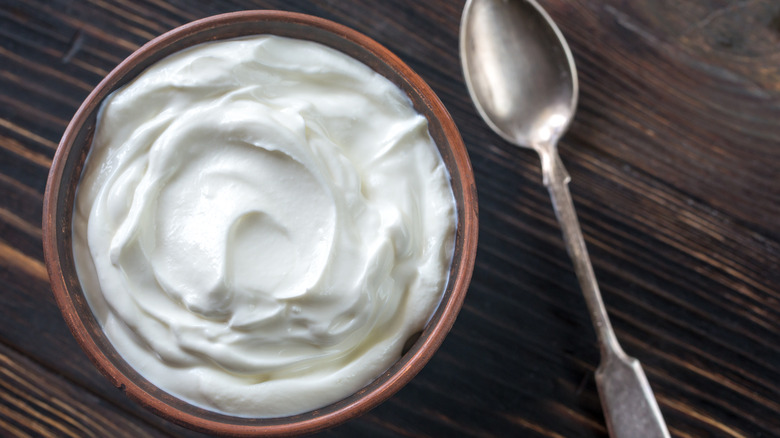 Bowl of Greek yogurt