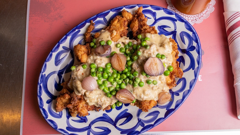 Chicken-fried chicken with chorizo gravy