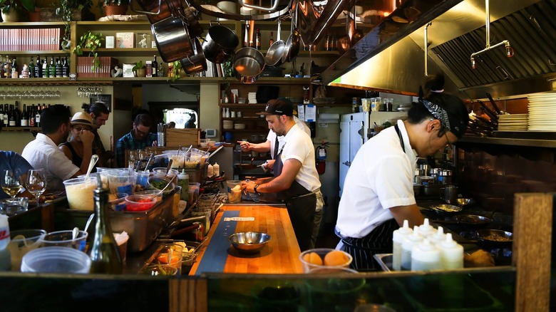 kitchen at Le Pigeon