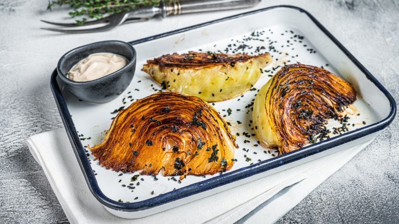 Roasted cabbage steaks