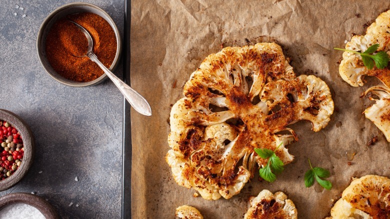 Roasted cauliflower steaks