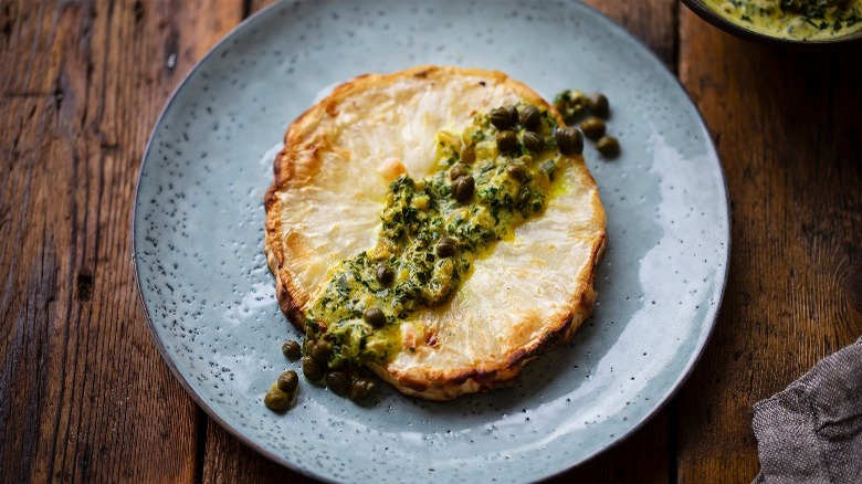 Roasted celeriac steak