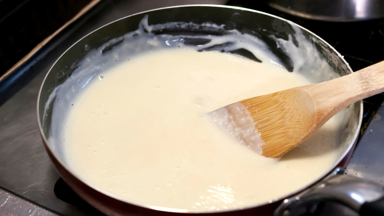 white roux in a pan