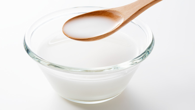 spoonful of flour slurry