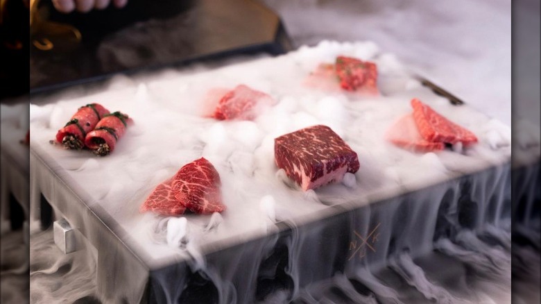 Red meats dry ice tray 
