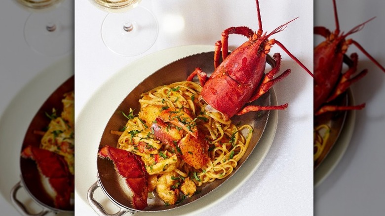 Lobster pasta dish