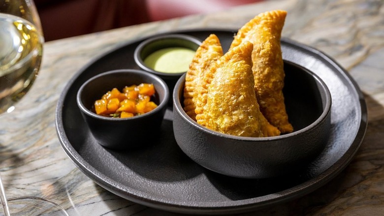 Empanadas and dipping sauces