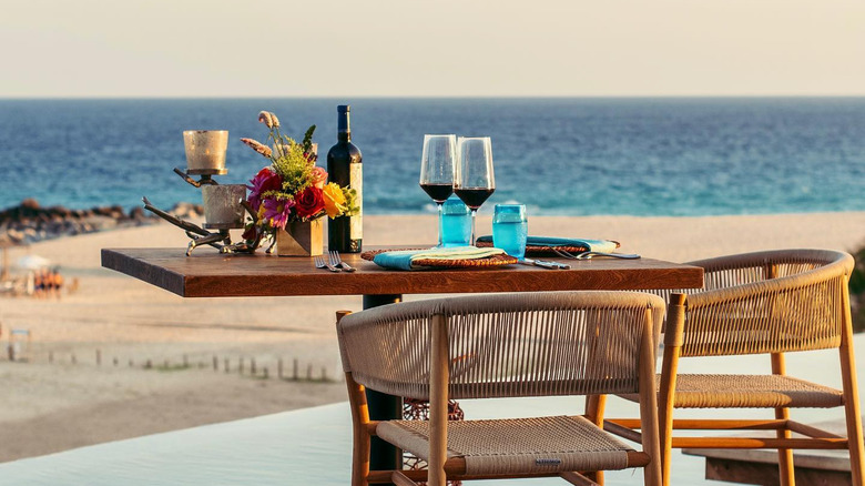 Hilton Los Cabos beachfront table