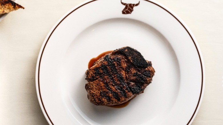 Dean's Italian Steakhouse filet on a plate