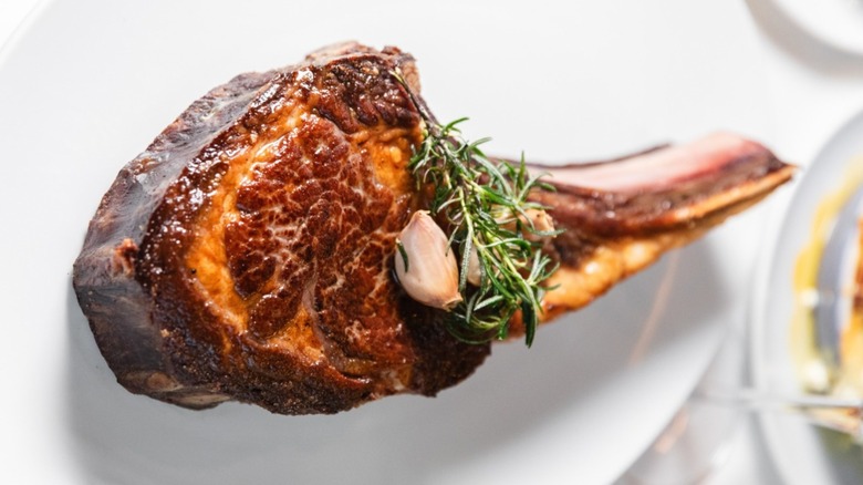 Georgia James steak with garlic