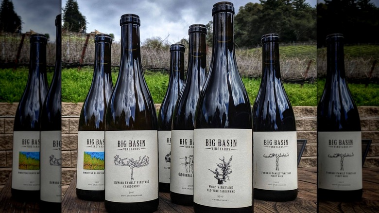 Big Basin vineyards wine bottles