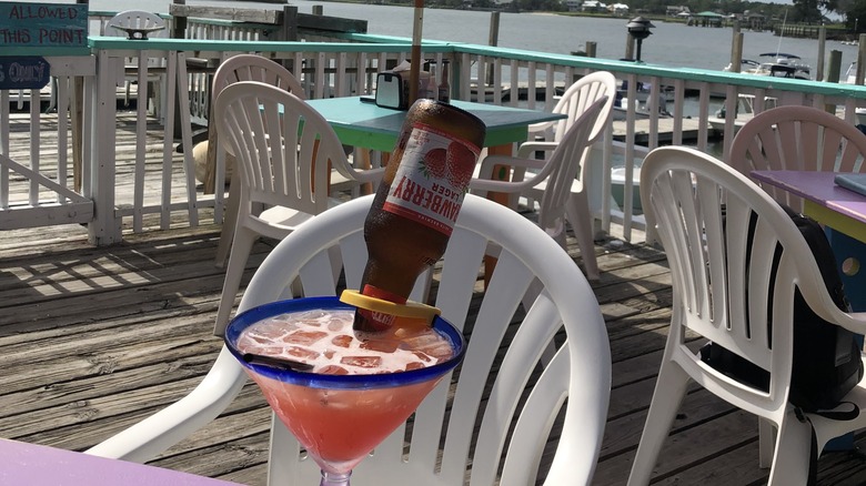 Margarita on the dock