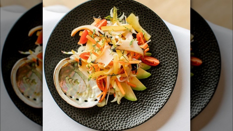 Catalan-style abalone and carrot salad