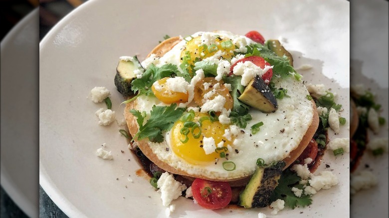 Huevos Rancheros with smoked yogurt