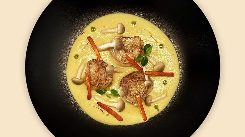 Indian Accent dish with scallops