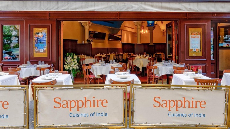 Sapphire Cuisines of India outdoor patio