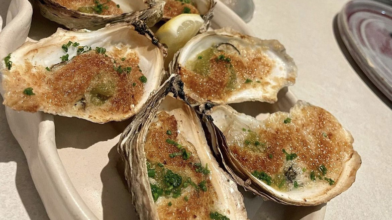 Char-broiled oysters