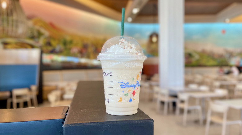 Chai Frappuccino on counter