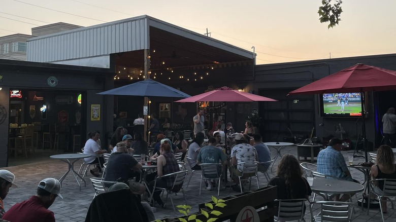 Bar patio with patrons