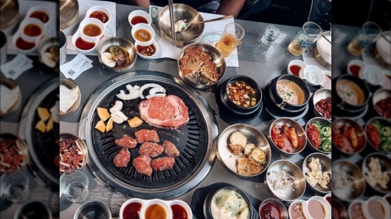 Korean BBQ spread