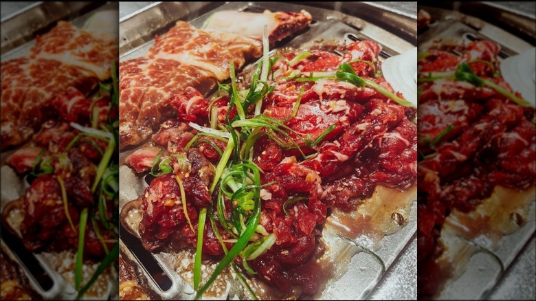 Beef preparation with greens 