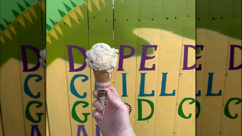 Ice cream cone with background