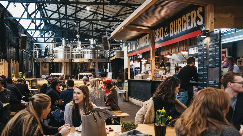 busy indoor market