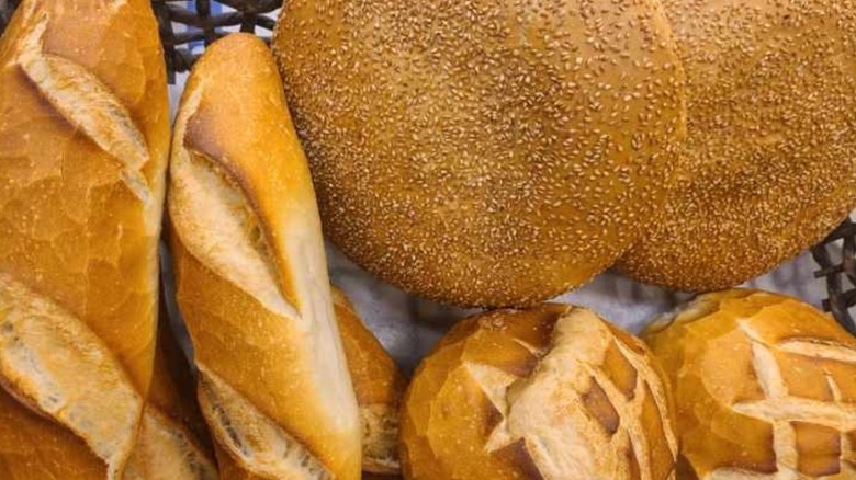 A pile of bread