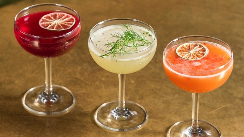 Trio of citrus cocktails