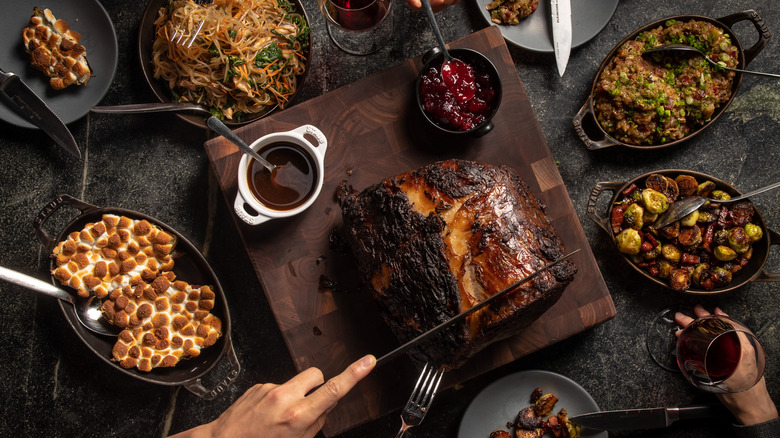 Cote Thanksgiving dinner table