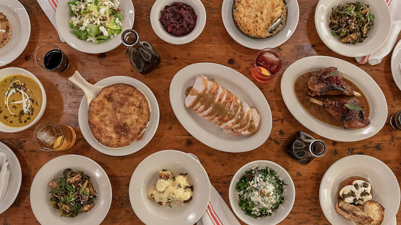 The Smith Thanksgiving dinner table