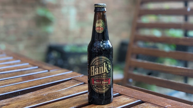 Hank's root beer bottle