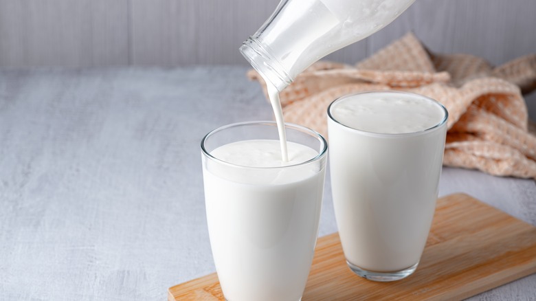 Two glasses of kefir