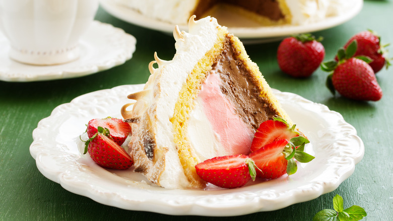 baked Alaska slice