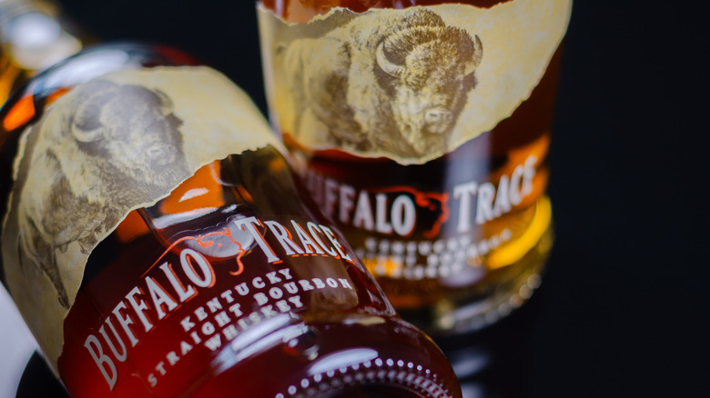 Two bottles of Buffalo Trace bourbon