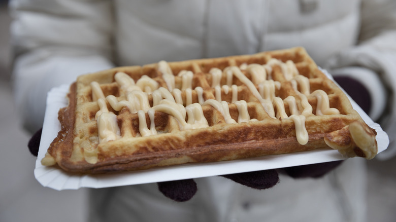 waffle with icing