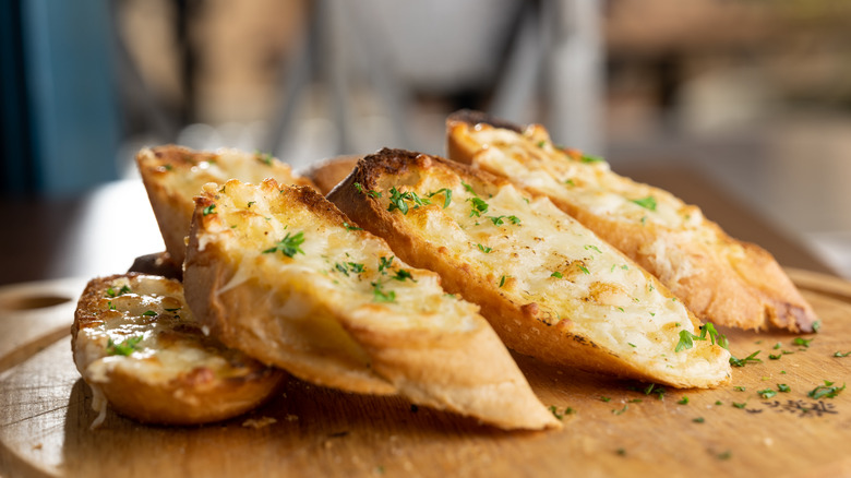 Slices of garlic bread