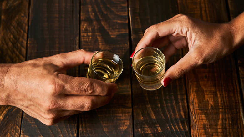 toasting shot glasses