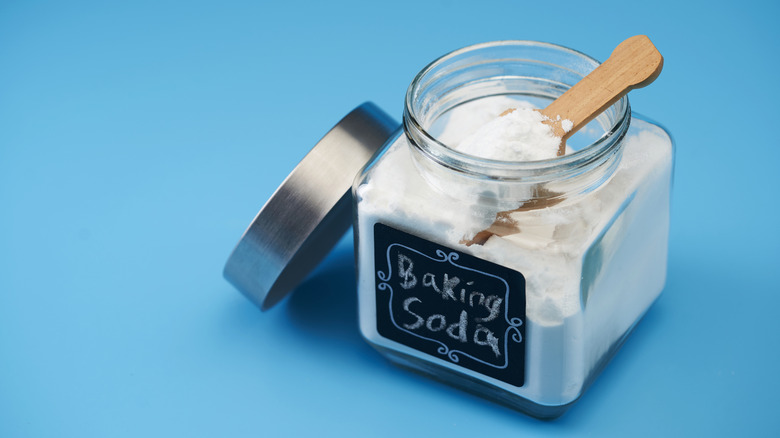 baking soda in jar