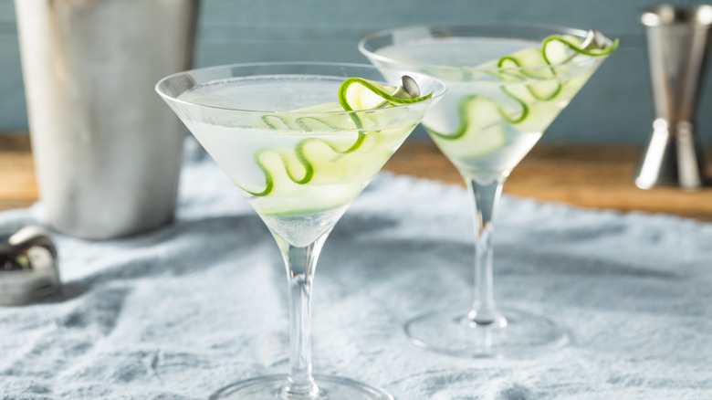 Japanese sake cucumber martini 