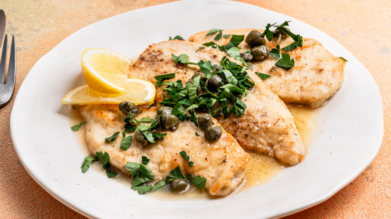 griled chicken caper sauce