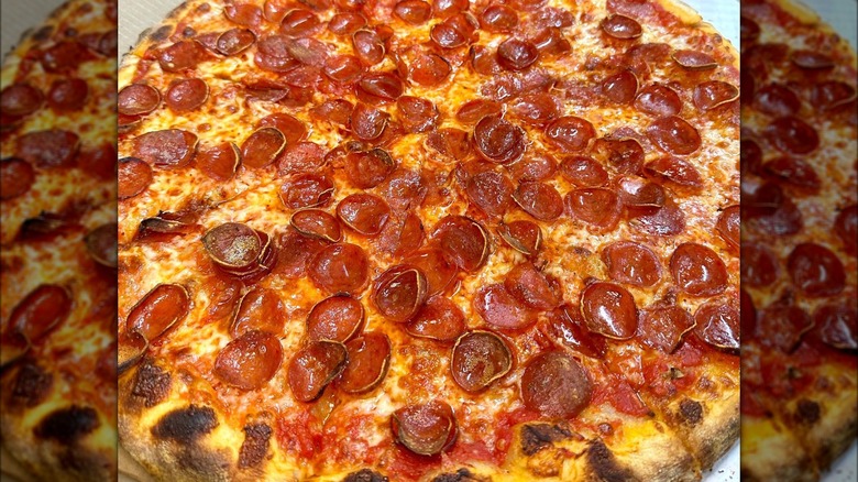 Pizza with pepperoni 