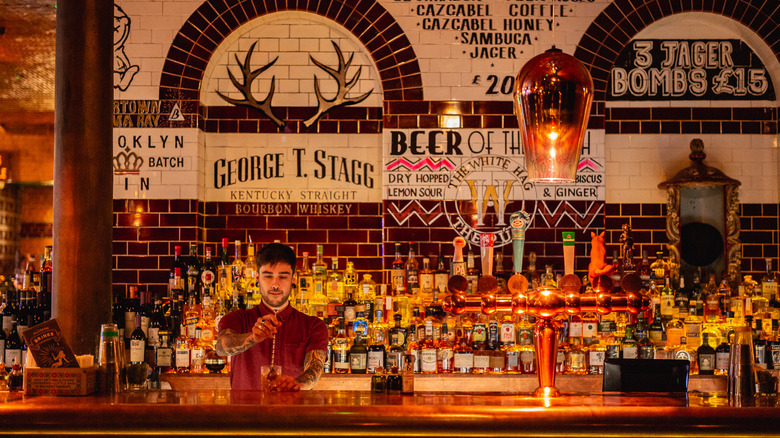 bartender at copper bar