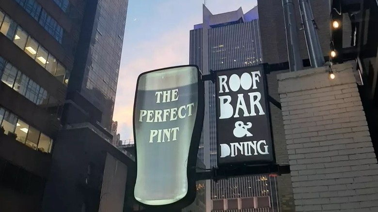 Perfect Pint stout sign