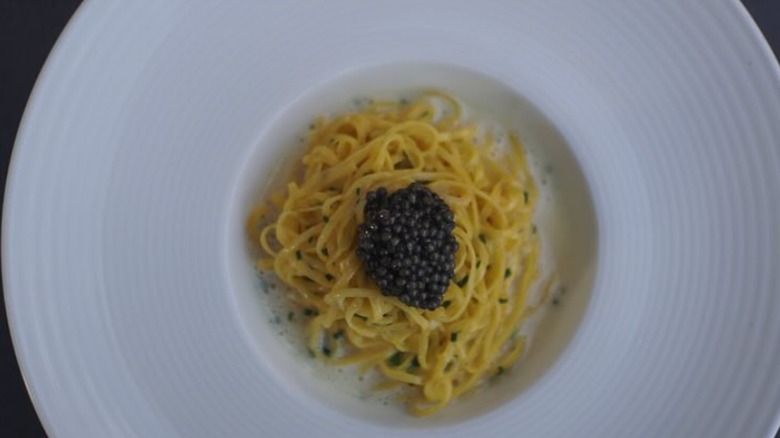 Caviar pasta at 61 Osteria